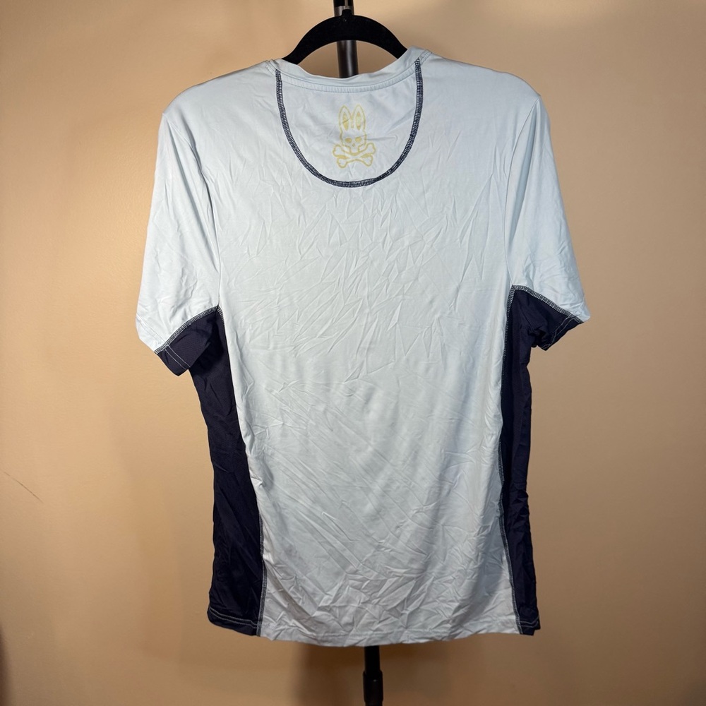 Psycho Bunny Light Blue and Navy Short Sleeve Tee - Picture 6 of 6